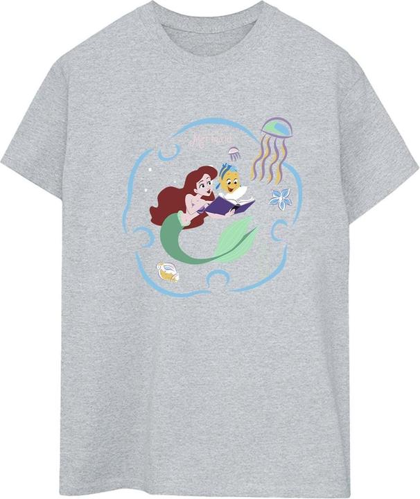 Disney The Little Mermaid Reading A Book TShirt (L)