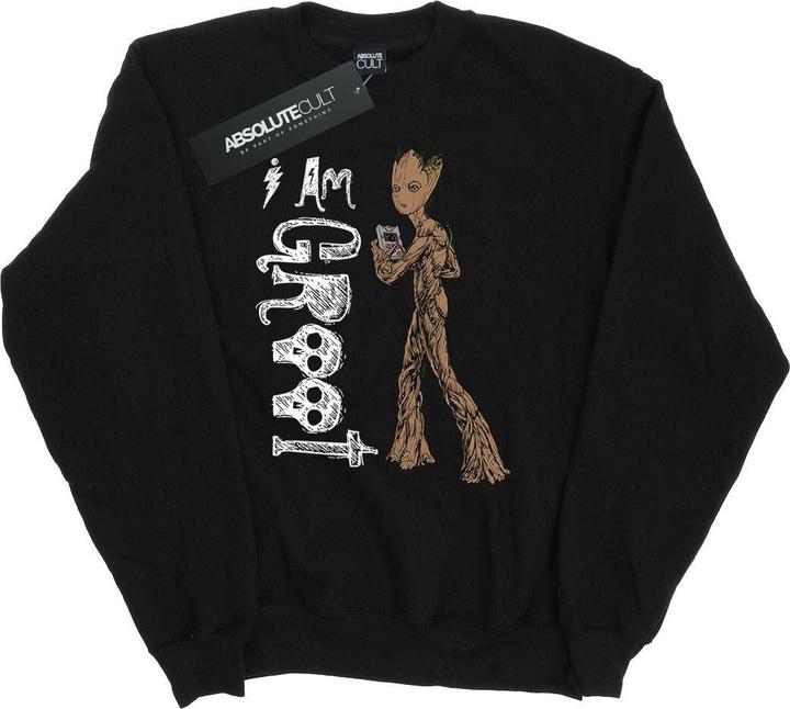 Actual product image Mens Avengers Infinity War I Am Teenage Groot Sweatshirt (L)