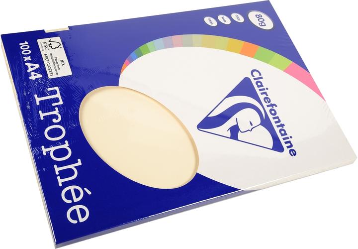 Actual product image Clairefontaine Copy paper Trophee A4 80g/sqm PU=100 sheets sand (80 g/m², A4)