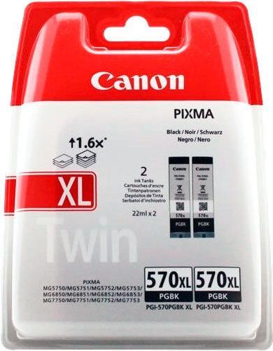 Produktbild Canon PGI-570XL Ink Cartridge BK TWIN (PGBK)