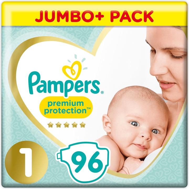 Pampers Protection premium (Taille 1, Pack semi-mensuel, 96 pièce(s))