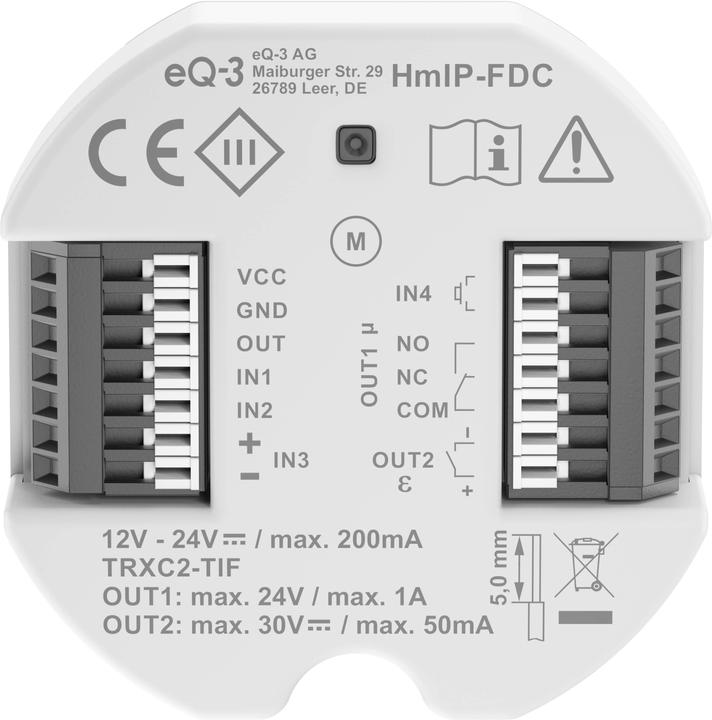 Image du produit EQ-3 Homematic IP Smart Home Contrôleur universel d'ouverture de porte, 160811A0 (Porte d'entrée, Intérieur)