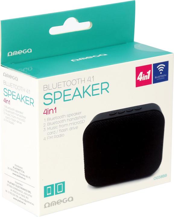 Actual product image Omega OG58BB Portable Speaker (Rechargeable battery operated)