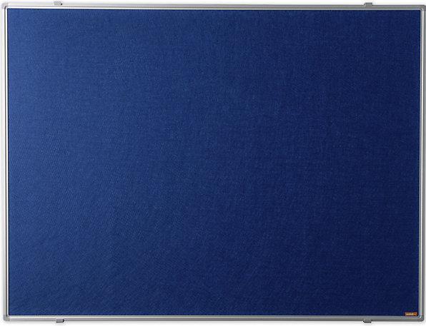 Produktbild eurokraft basic Pinnboard, Stoffbezug, blau, BxH 1200x900 mm (Pinnwand, 1200 x 900 mm)