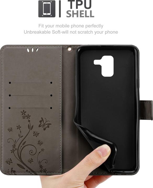 Image du produit Cadorabo Couverture du livre de fleurs (Samsung Galaxy J6 (2018))