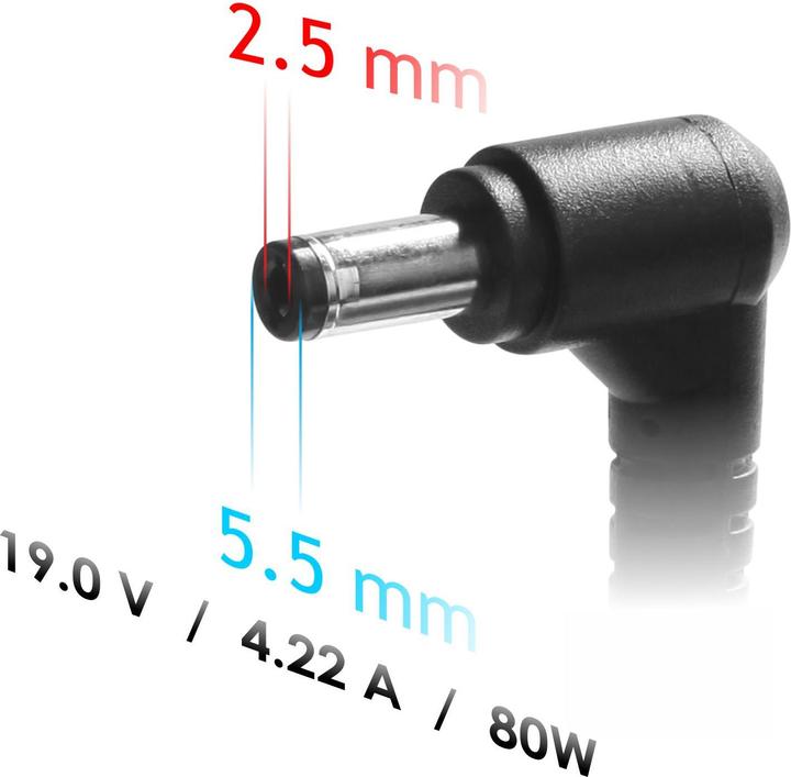 Produktbild Akyga Netzteil 19V / 4.22A 80W 5.5 x 2.5 mm (80 W)