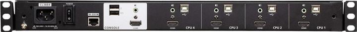 Actual product image Aten CL3884NW FR KVM switch 4-port multi-view 18.5" LCD (USB HDMI) FR layout