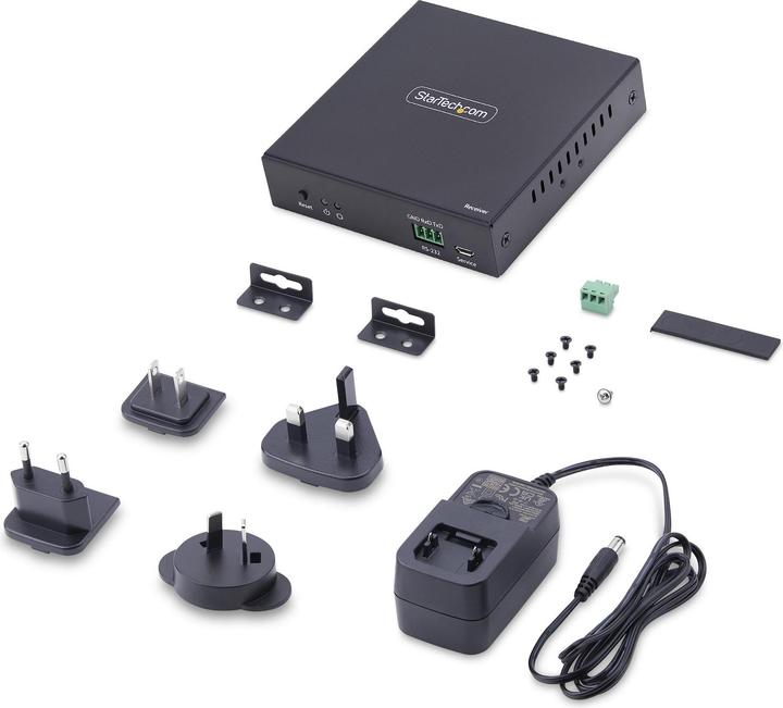 Produktbild StarTech .com IH2006-HDMI-RX, Receiver, Kabelgebunden, 3840 x 2160 Pixel, 60 Hz, Schwarz, Metall