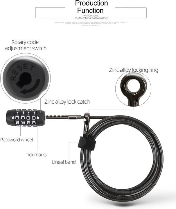Immagine prodotto Mobygo Catena a cavo EasyPass (180 cm)