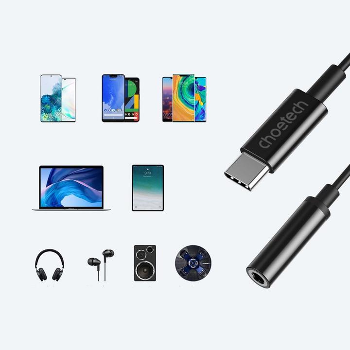 Produktbild Choetech 3.5mm Klinke – USB C (Headset-Adapter)