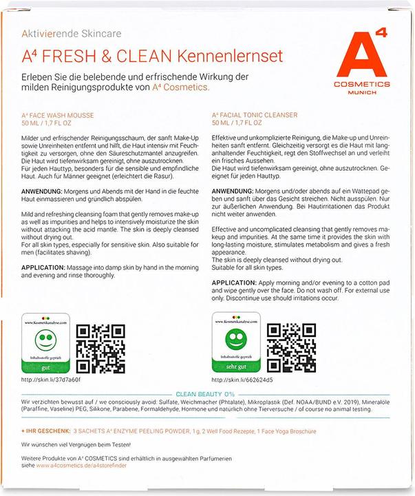 Actual product image A4 Health and Beauty Fresh & Clean Set
