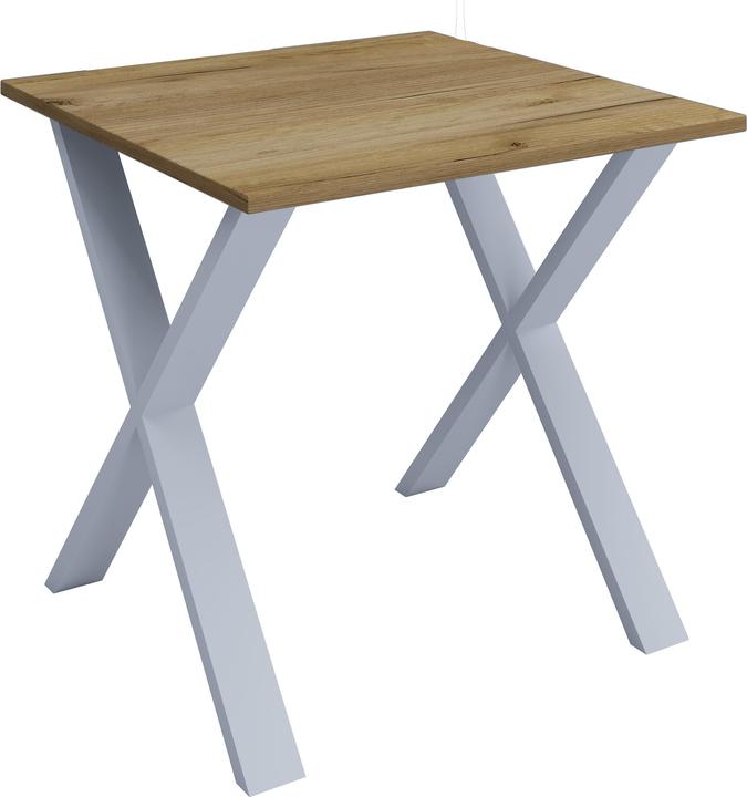 Produktbild VCM Schreibtisch Computertisch Lona X Silber (80 x 80 x 76 cm)