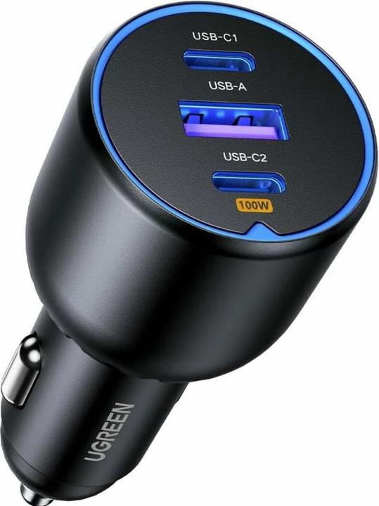 Produktbild Ugreen Fast Car Charger 130W 90413 2xUSB-C PD+USB-A