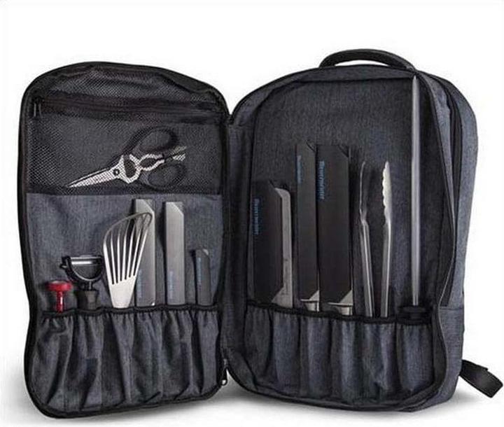 Actual product image Messermeister Cooking rucksack 50 cm x 30 cm x 6.5 cm, grey