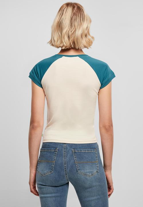 Actual product image Urban Classics Ladies Organic Stretch Short Retro Baseball Tee (4XL)