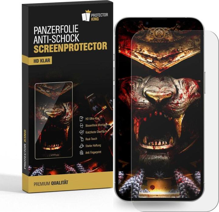 Actual product image Protectorking 4x 9H Panzerglas flexibel HD Klar (4 Piece, Apple iPhone 13)