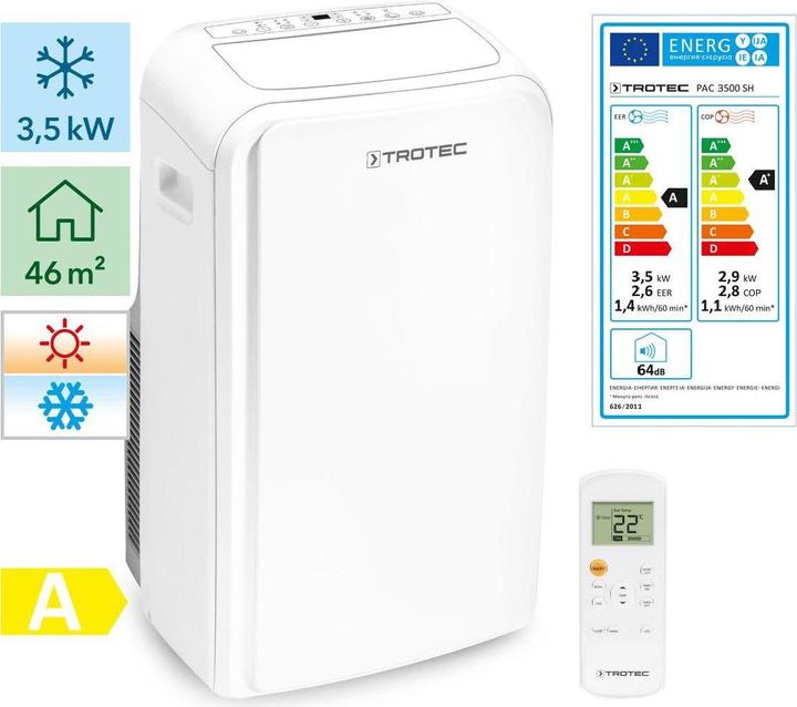 Produktbild Trotec PAC 3500 SH (46 m², 12000 BTU/h)