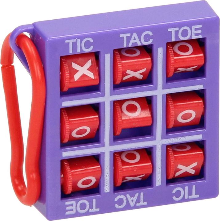 Toi-Toys Lustiges Schlüsselanhänger-Tic-Tac-Toe-Spiel