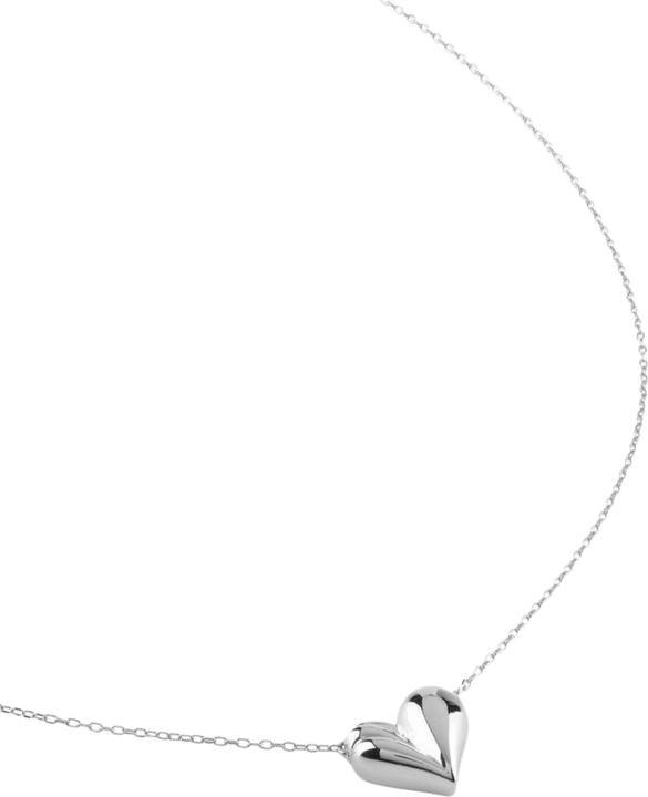 Actual product image Guess 16-18" 13MM FLUID HEART NK necklace (Sterling Silver)