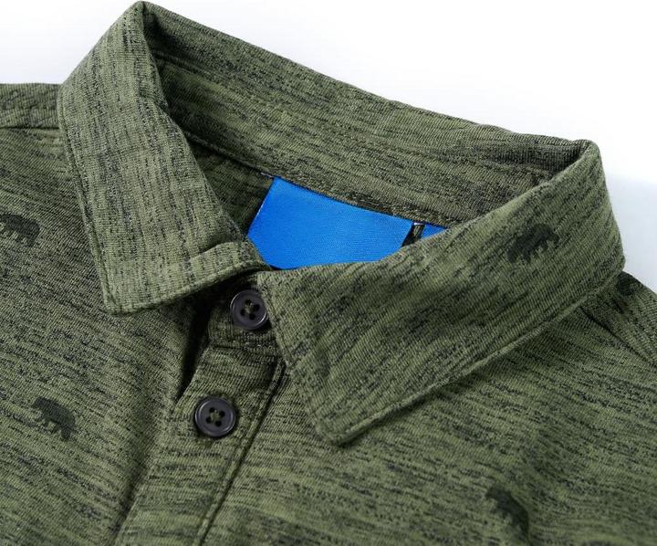 Produktbild VidaXL Kinderhemd Khaki Melange 128,Material: 80 % Baumwolle. 20 (128)