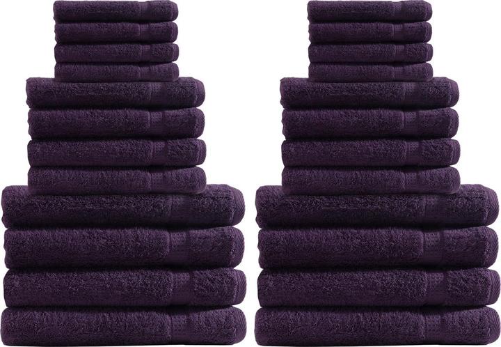 Image du produit Casativo Set de serviettes 24 pièces, 8 serviettes invitées, 8 serviettes de bain et 8 serviettes de douche, (100 x 50 cm, 50 x 30 cm, 140 x 70 cm)
