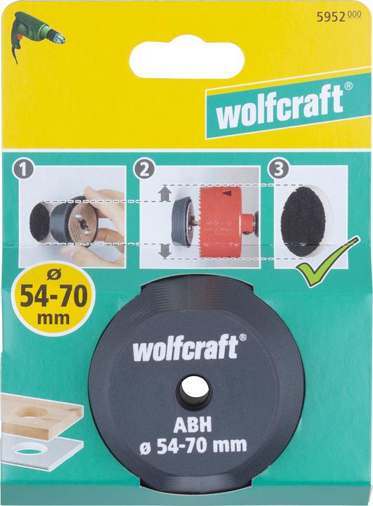 Productafbeelding wolfcraft Boorhulp Ø 54 - 70 mm (70 millimeter)