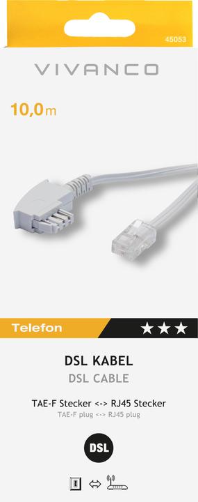 Actual product image Vivanco DSL connection cable, 10.0 m