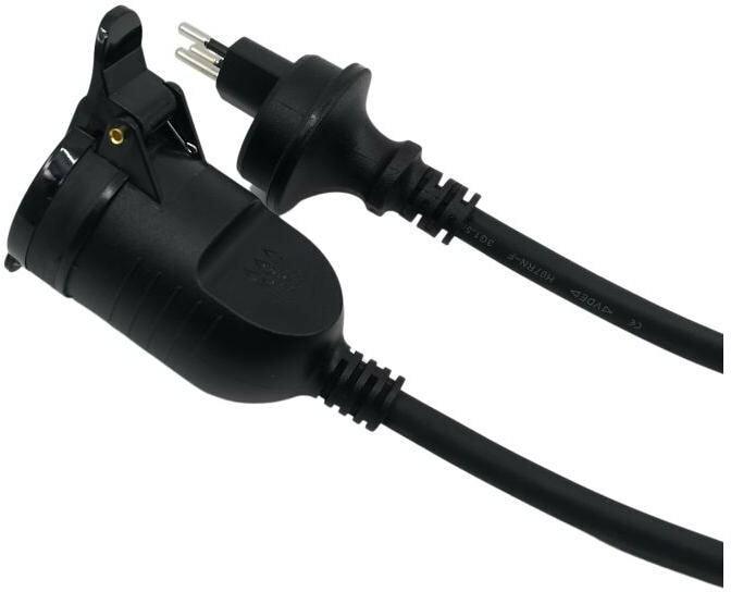 Produktbild Elbro Verlängerungskabel 10 m T13 - T13, IP55, Schwarz (10 m, Typ 13)