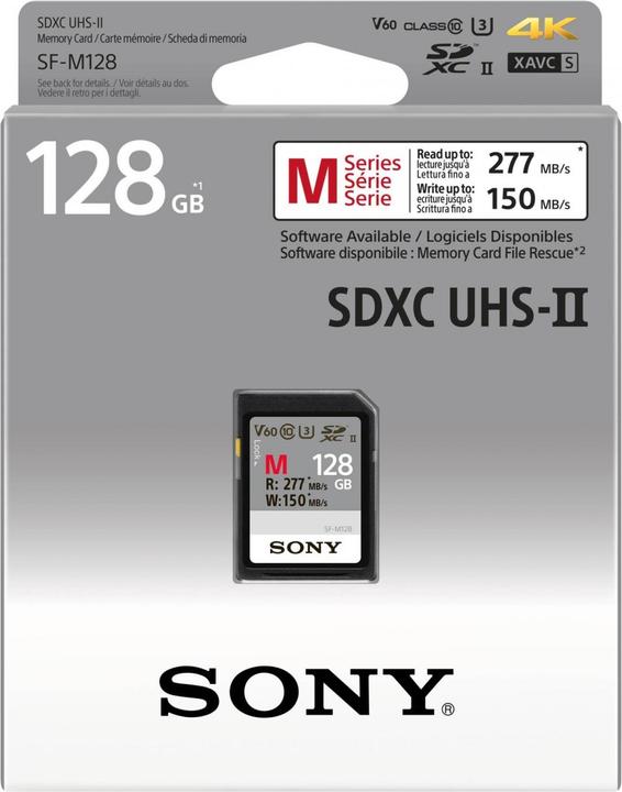 Actual product image Sony SF-M Series UHS-II (128 GB, SDXC, U3, UHS-II)