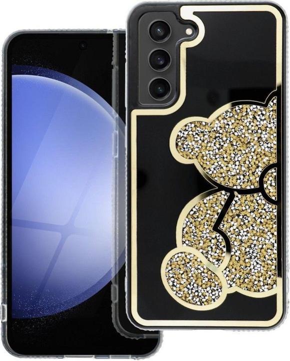 Actual product image OEM Back panel cover TEDDY BEAR Case for SAMSUNG S23 gold (Samsung Galaxy S23)
