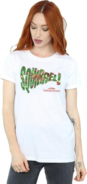Immagine prodotto National Lampoon´s Vacation National Lampoon's Christmas Vacation Squirrel Tree Maglietta Ampia Donna (L)