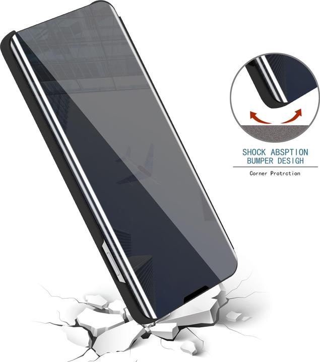 Actual product image Cadorabo Book Smart View Mirror Cover (Apple iPhone 12, Realme 12 Pro+)