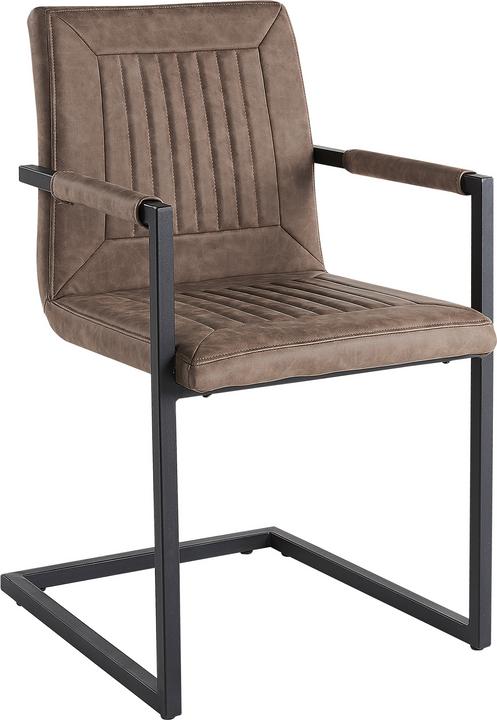 Produktbild Beliani Esszimmerstuhl Kunstleder braun 2er Set BRANDOL