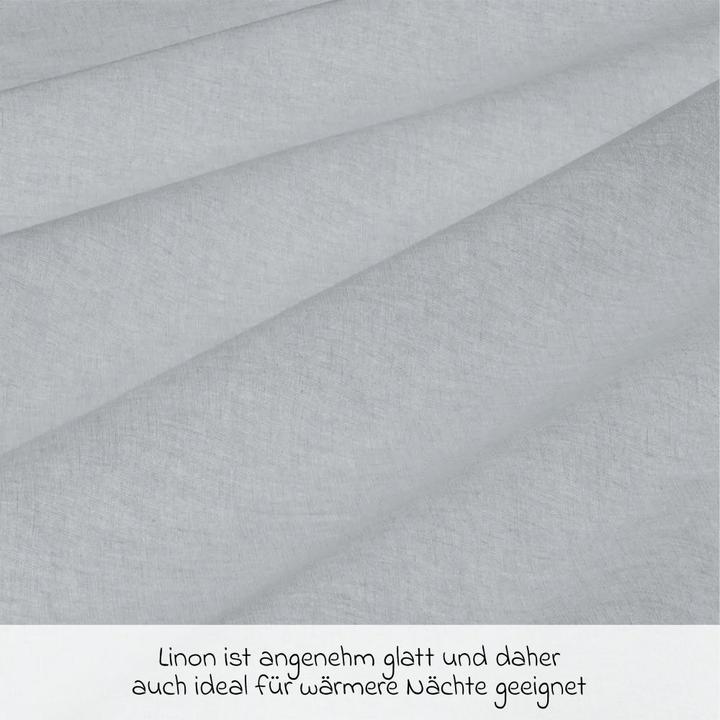Produktbild Makian Babybettwäsche & Bettsets Bettwäsche 80 x 80 cm - Uni - Grau (80 x 80 cm, 35 x 40 cm)