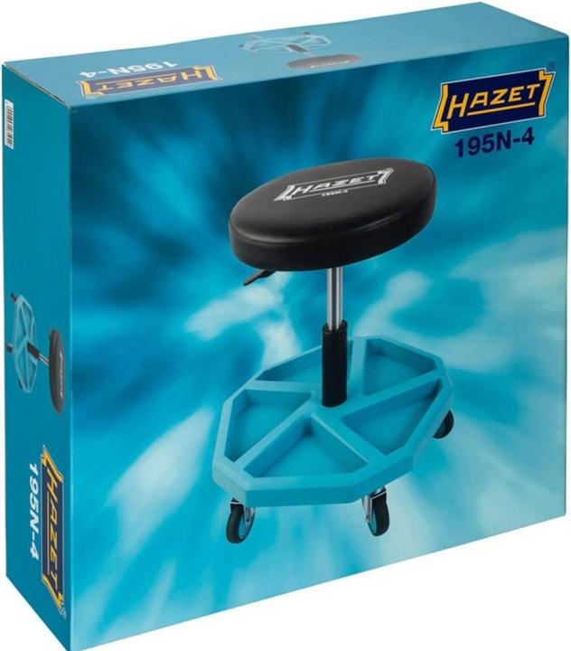 Produktbild HAZET Arbeits-Sitz 195N-4 (blau/schwarz, belastbar bis 150kg, höhenverstellbar)