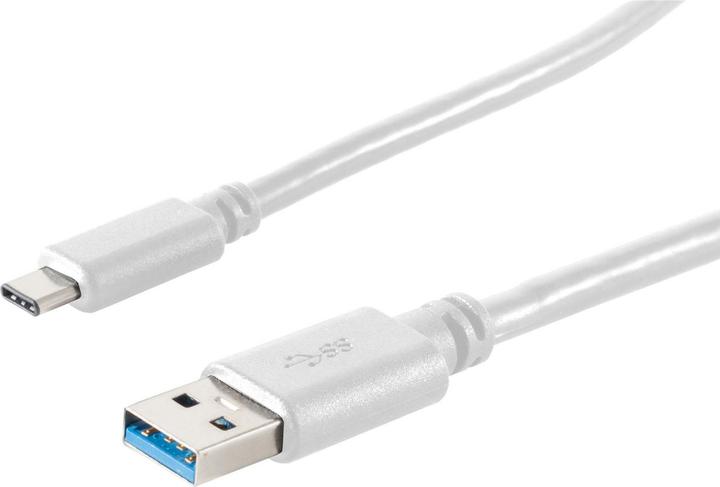 Shiverpeaks Câble USB A-ST vers USB 3.1 type C-ST blanc 1,8m (1.80 m, USB 3.2 Gen 1)