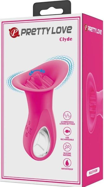 Produktbild Pretty Love Clyde Oralvibrator Vibrierende Zunge 12 Vibrationen Rosa