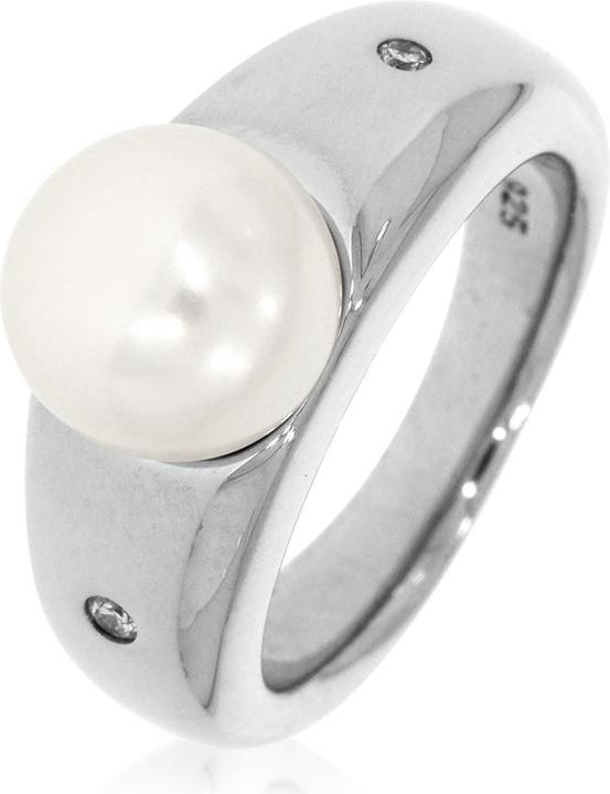 Image du produit Xen Bague avec 2 diamants et perle de culture d'eau douce (52, Argent 925)