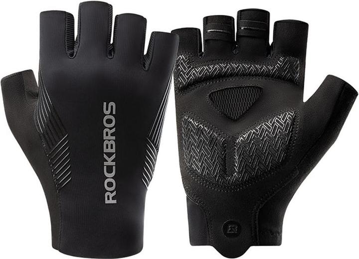 Produktbild Rockbros cycling gloves spring/summer/autumn, short fingers, size: L - black (L)