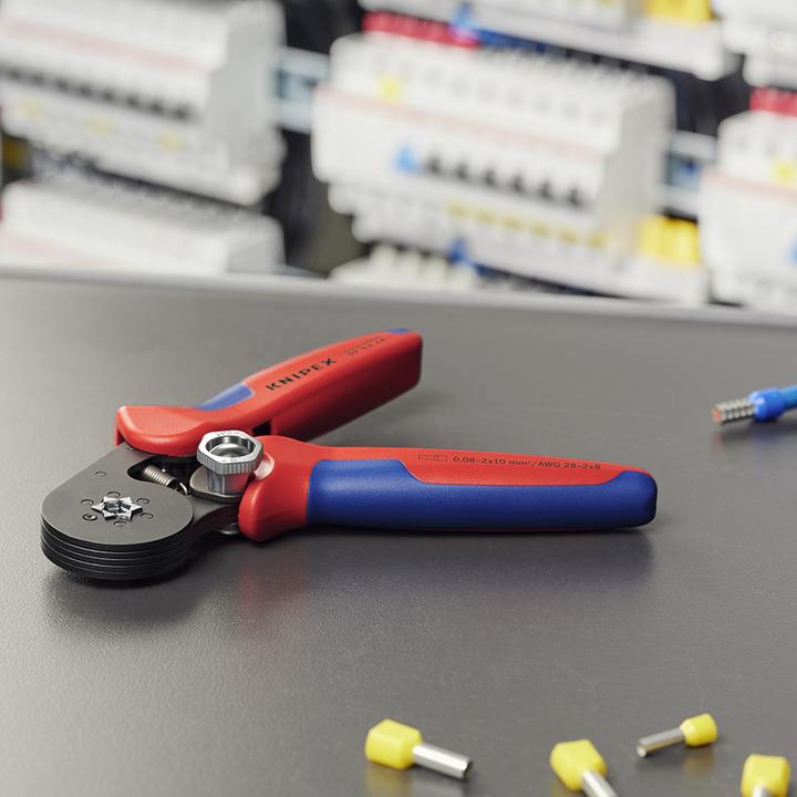 Image du produit Knipex Pince à sertir auto-ajustable pour embouts de câble (180 mm)