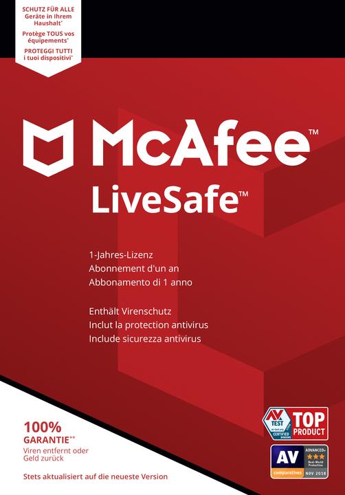 Actual product image McAfee LiveSafe (12 months)