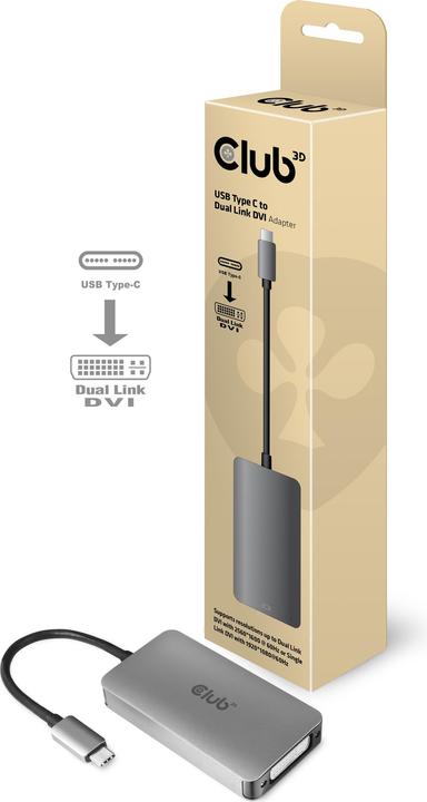Image du produit Club 3D USB Typ-C zu (DVI, 24.50 cm)