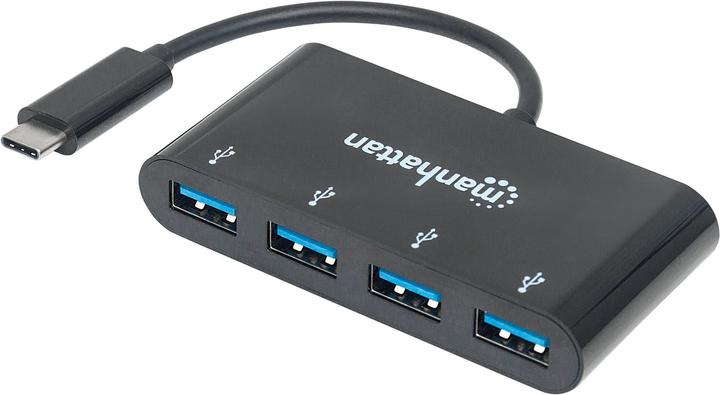 Produktbild Manhattan 4 Port USB 3.0-Hub mit USB-C Stecker (USB-C, 4 Ports)