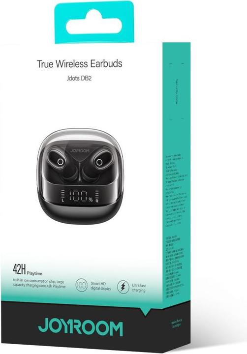 Actual product image Joyroom Earbuds Wireless Headphones with Display, Bluetooth 5.3 - Black (ANC, 42 h, Wireless)
