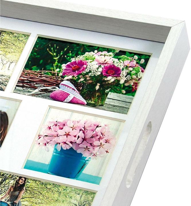 Produktbild ZEP Photo Tray white 45x35 Holz Fototablett 9 Bilder