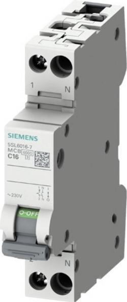 Produktbild Siemens Leitungsschutzschalter 230V 6KA 1+N-polig 1TE C10