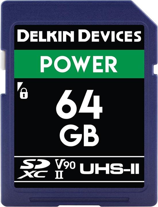 Image du produit Delkin POWER UHS-II (V90) 64GB R:300MB/s W:250MB/s (SDXC)