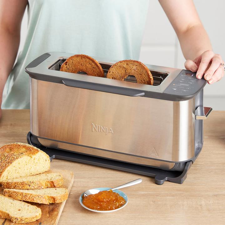 Productafbeelding Ninja 3-in-1 Multifunctionele Broodrooster, Grillplaat en Panini Maker - 7 Roosterstanden - RVS - ST202EU (CH stekker)