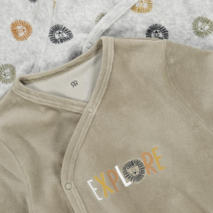 Immagine prodotto La Redoute Collections Pagliaccetto in velluto con motivo del leone in confezione da 2 pezzi (74)