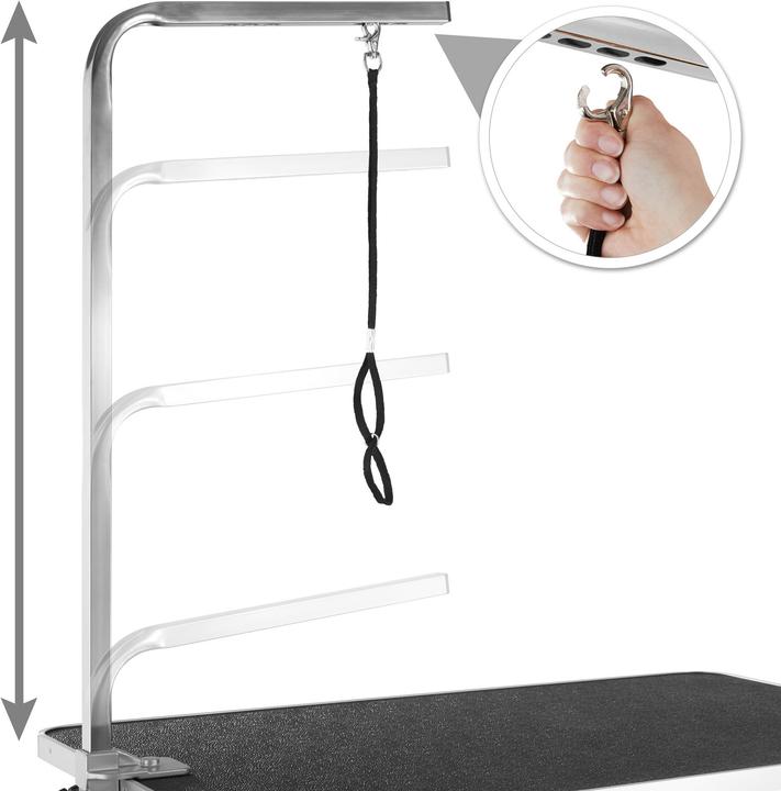 Immagine prodotto tectake Tavolo da toelettatura regolabile in altezza con braccio per cappio (Cane)